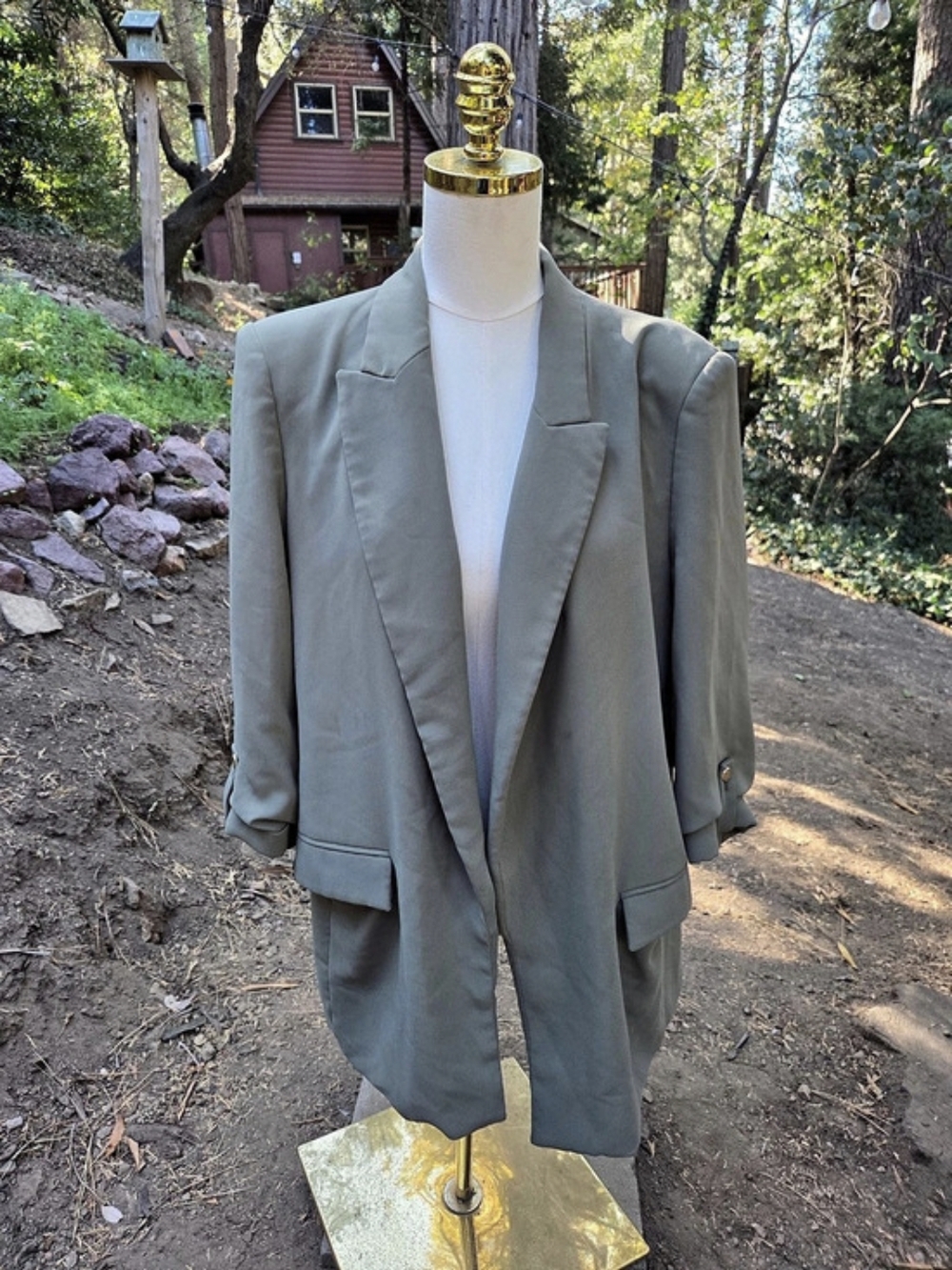 Zara Oversized Blazer in Green Size XL